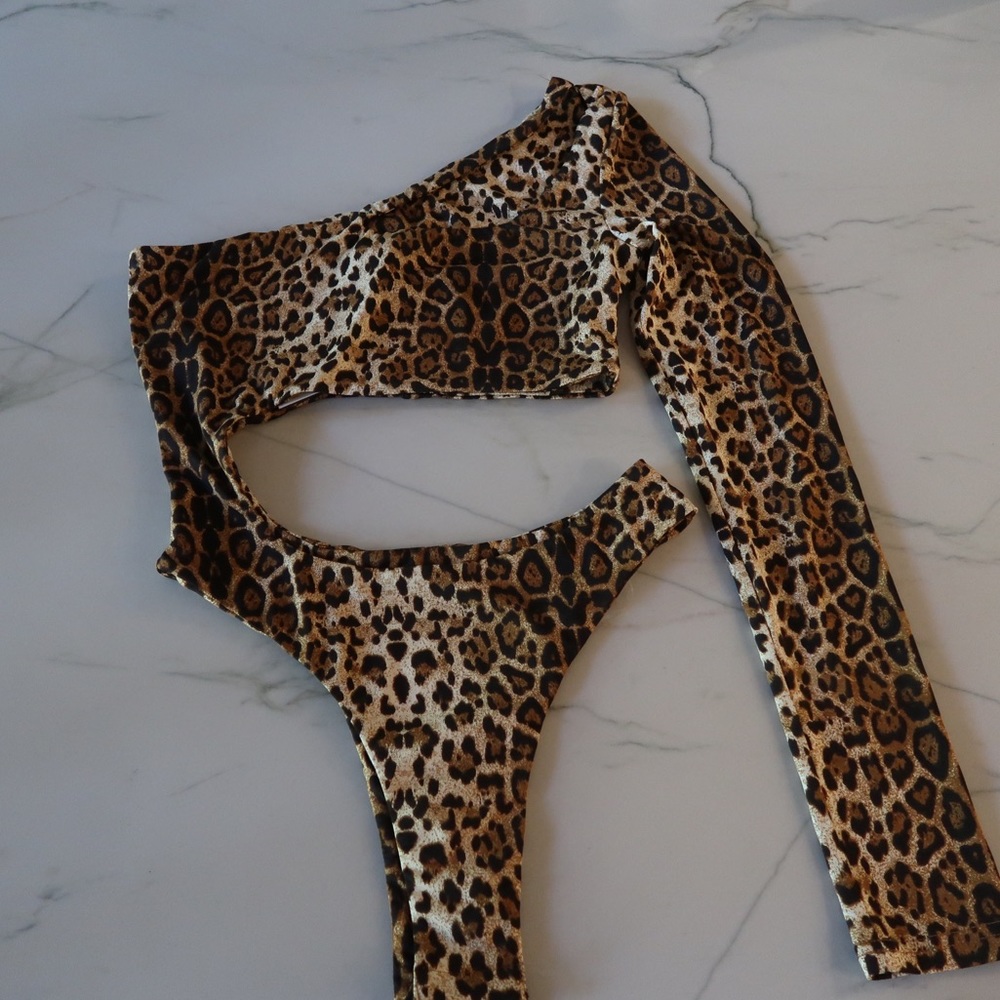 I Am Gia Leopard bodysuit